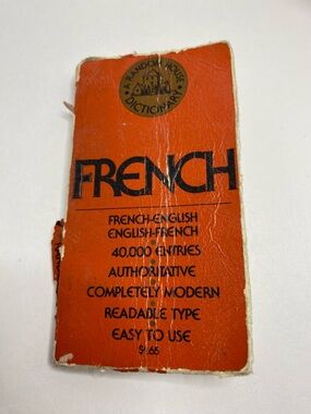 Vintage Random House French-English English-French Mini Pocket Dictionary 1953